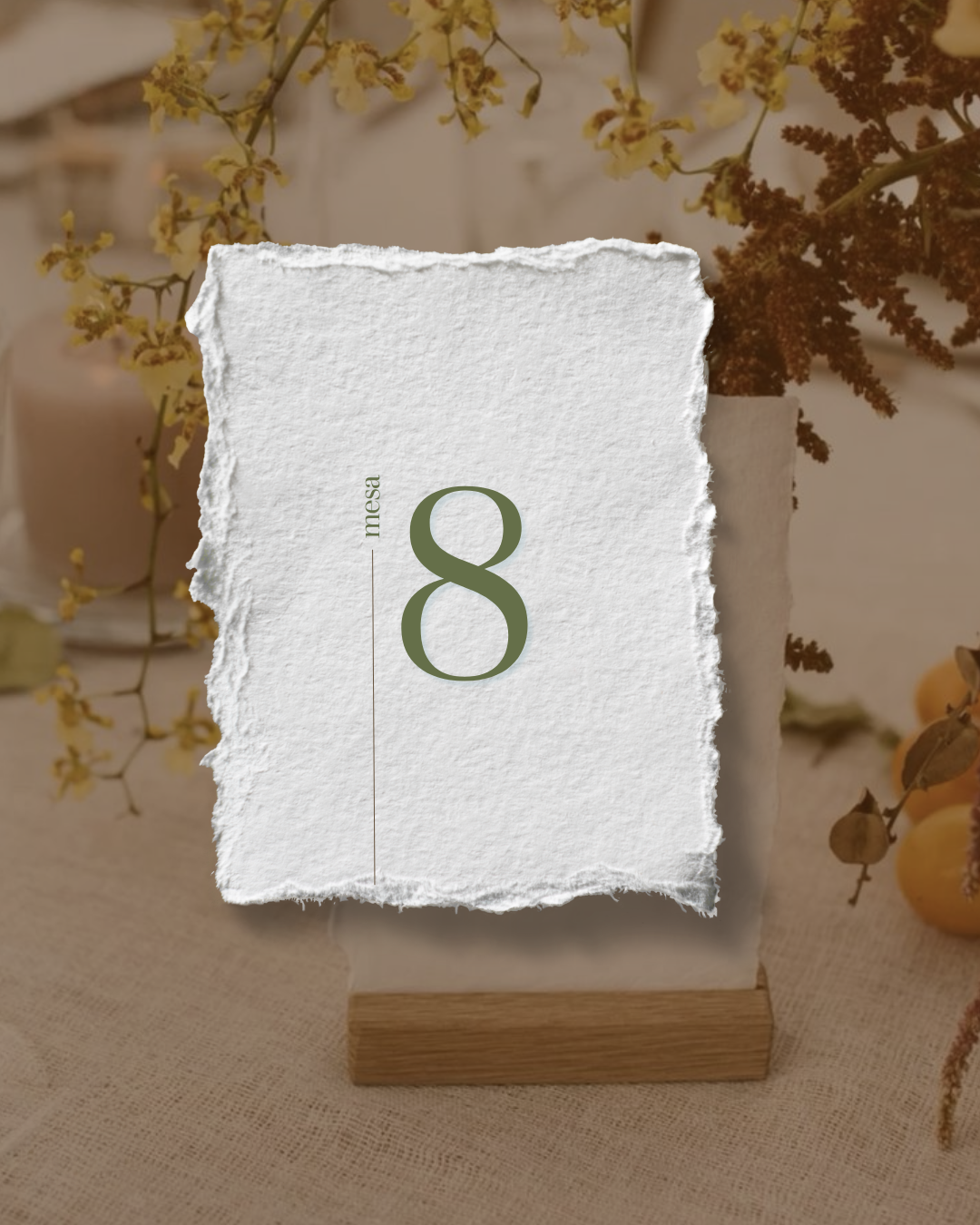 Table Number Cotton Paper