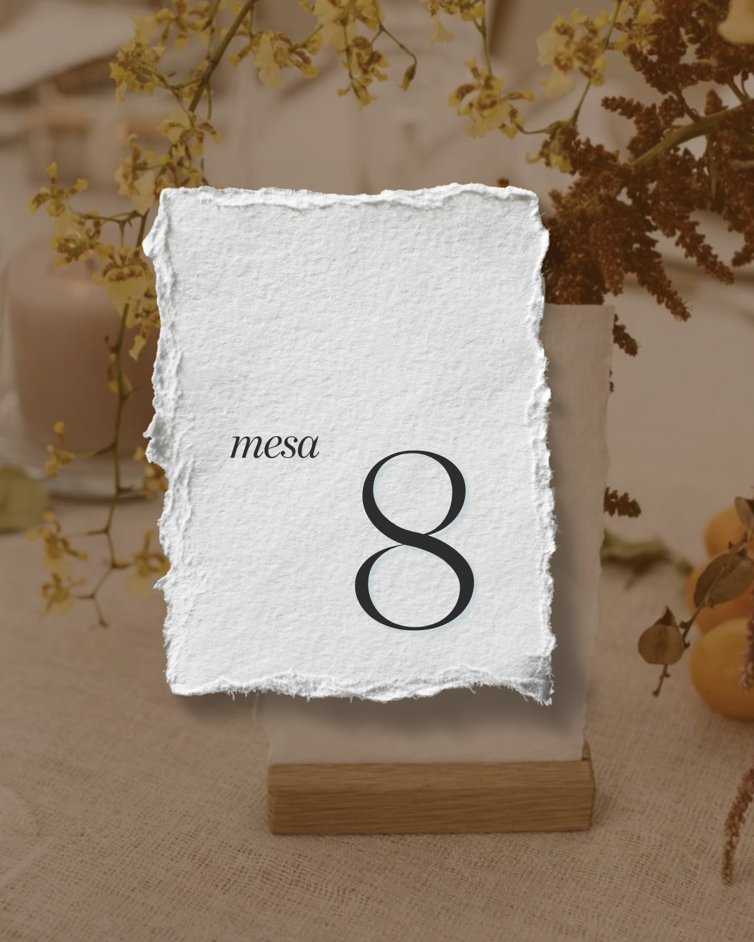 Table Number Cotton Paper