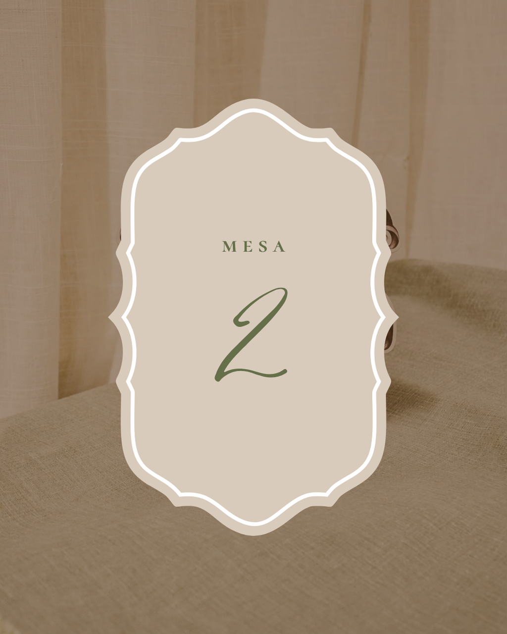 Table Number Papel con Corte