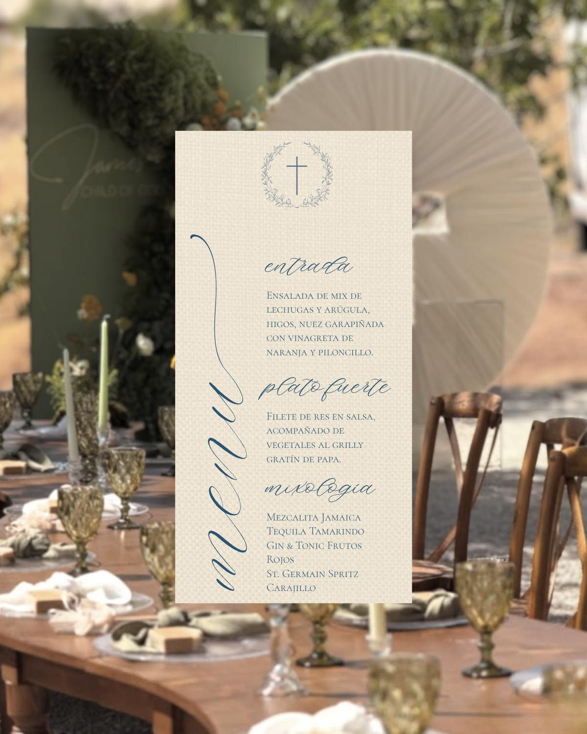 Cotton fabric menu