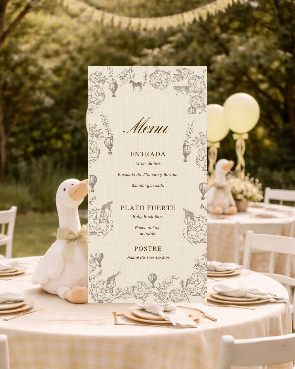 Cotton fabric menu
