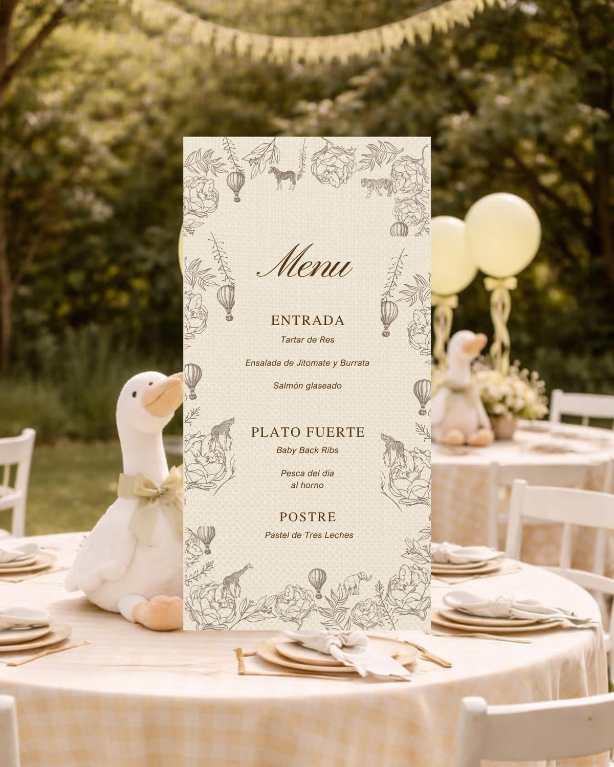 Cotton fabric menu