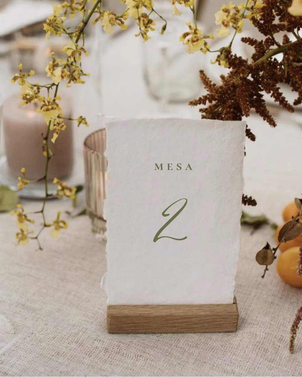 Table Number Cotton Paper