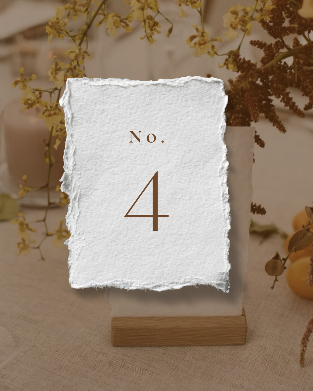 Table Number Cotton Paper