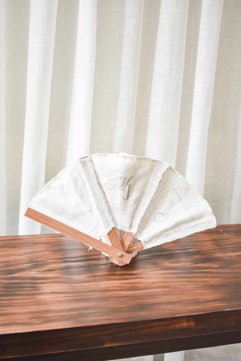 Personalized Linen Fan