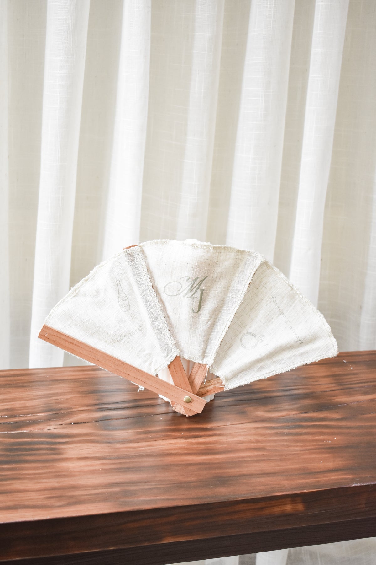 Personalized Linen Fan
