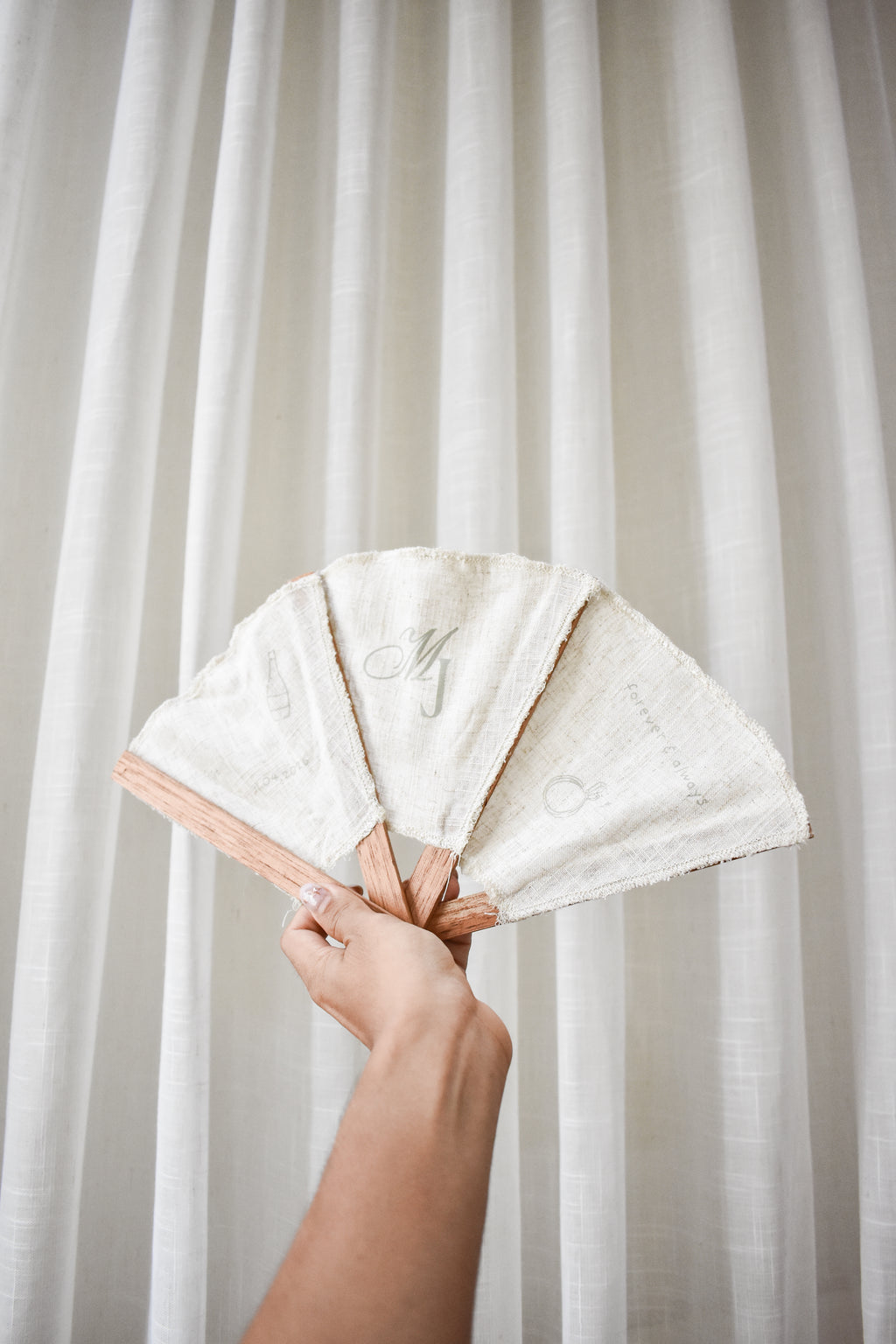 Personalized Linen Fan