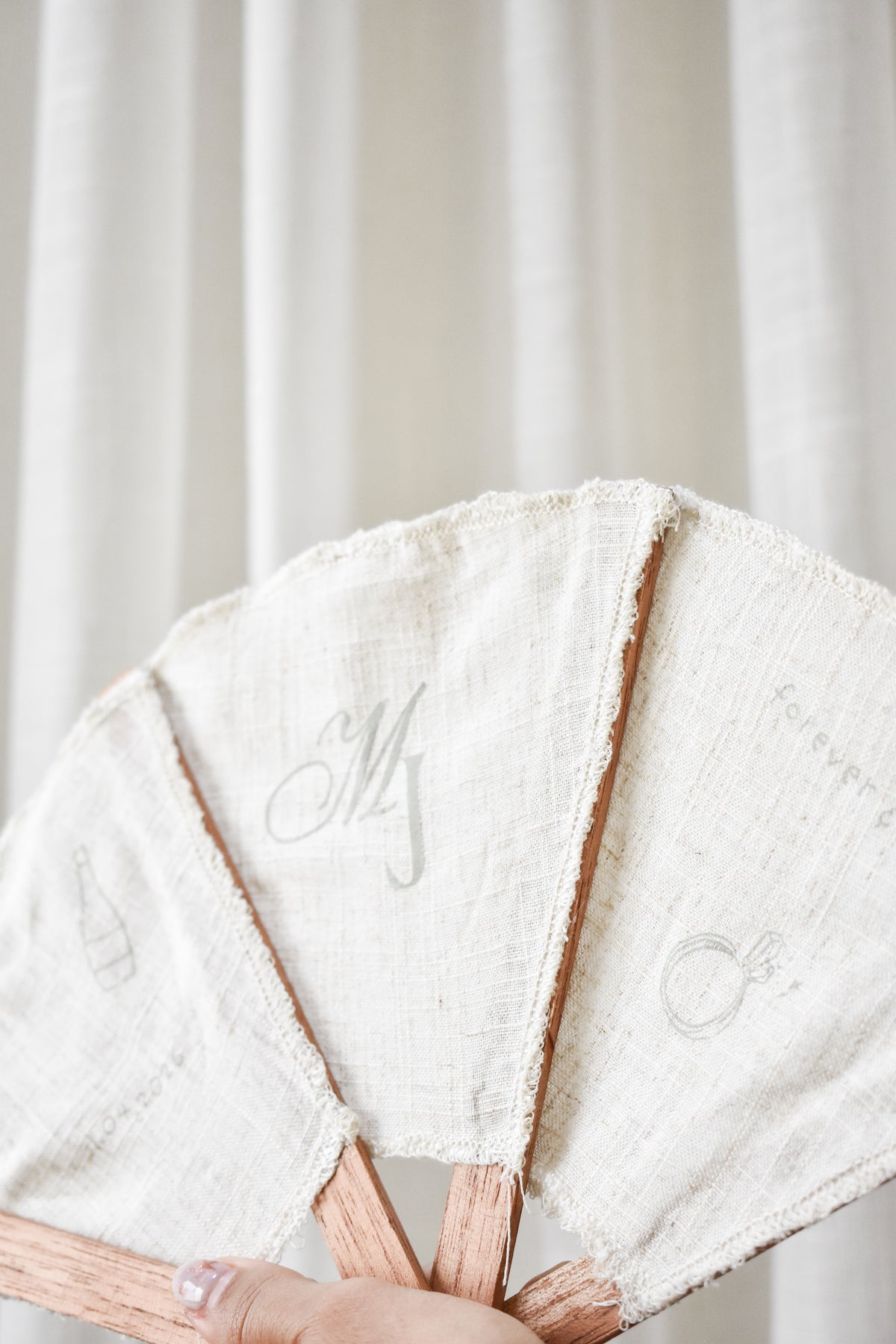 Personalized Linen Fan