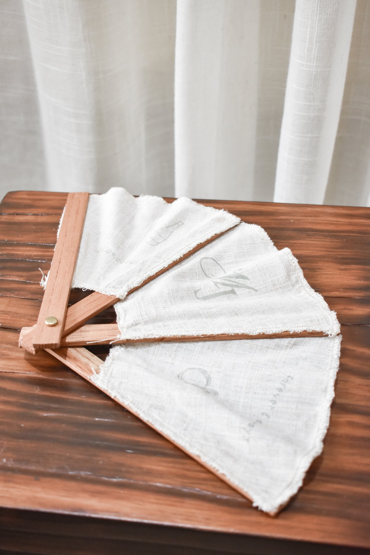 Personalized Linen Fan