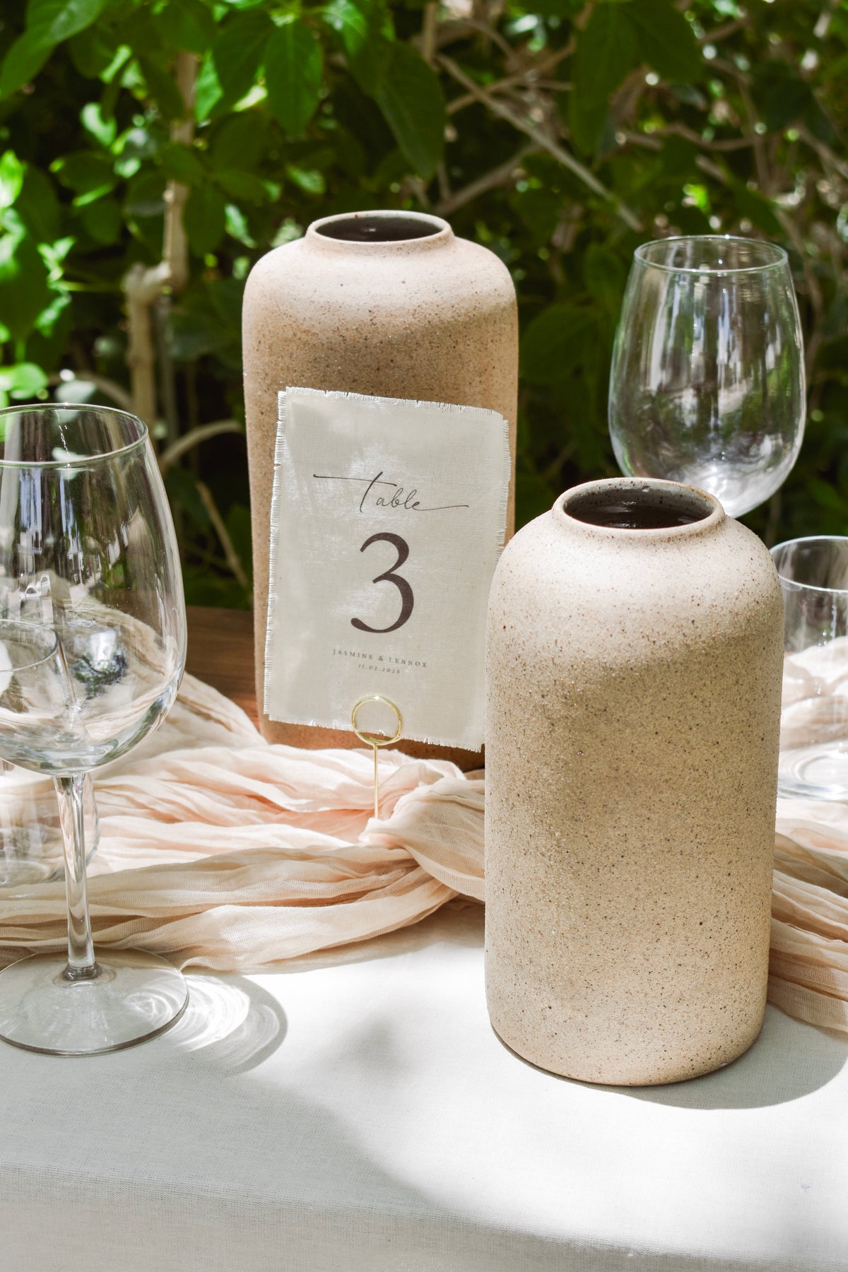 Table Number en Tela