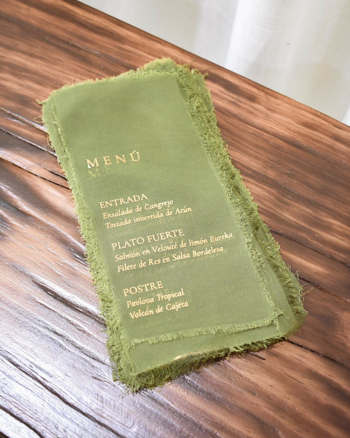 Gauze Fabric Menu