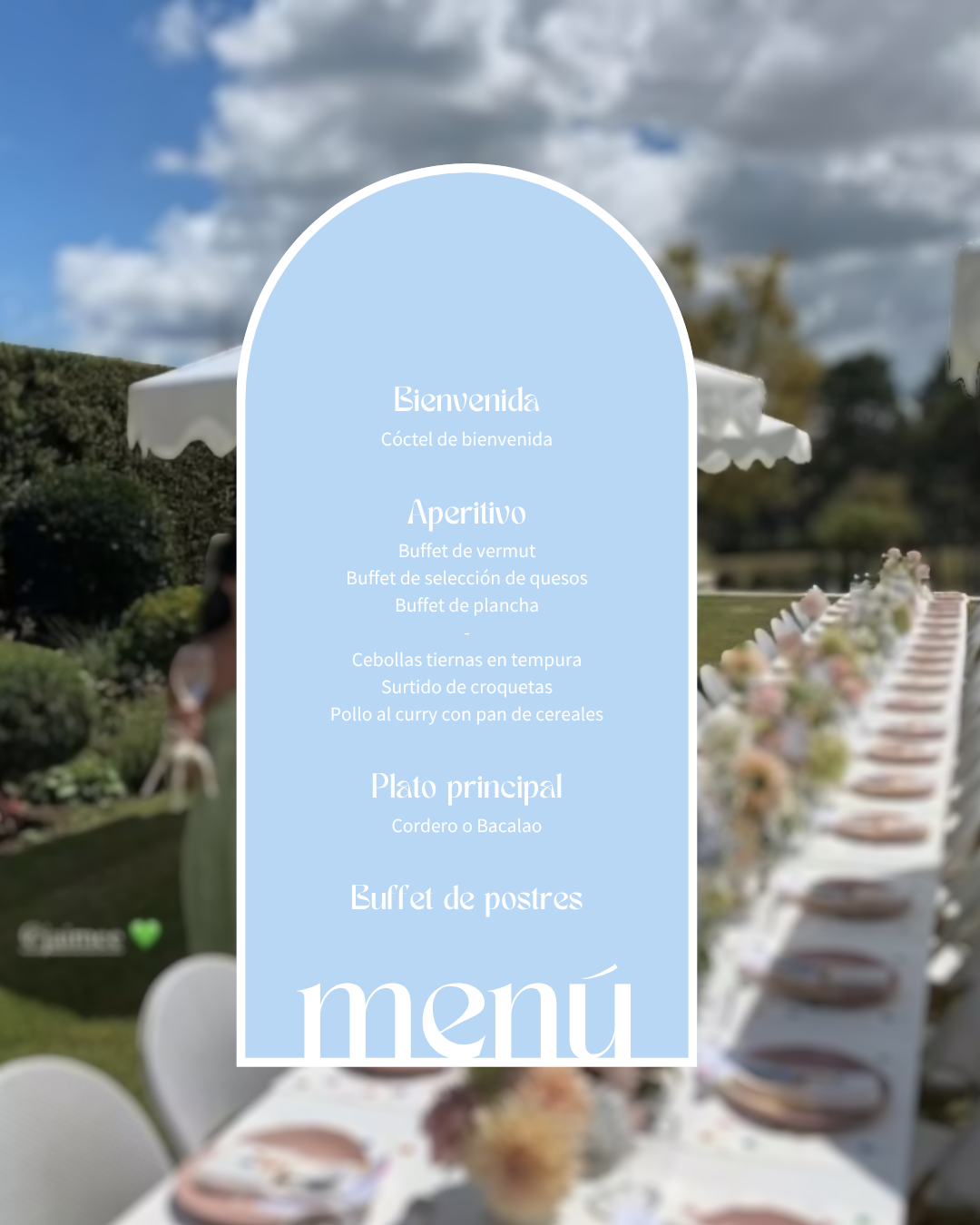 Menú con Corte