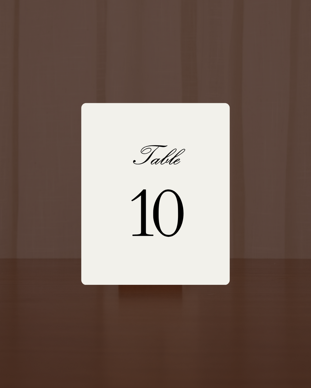 Table Number en Tela