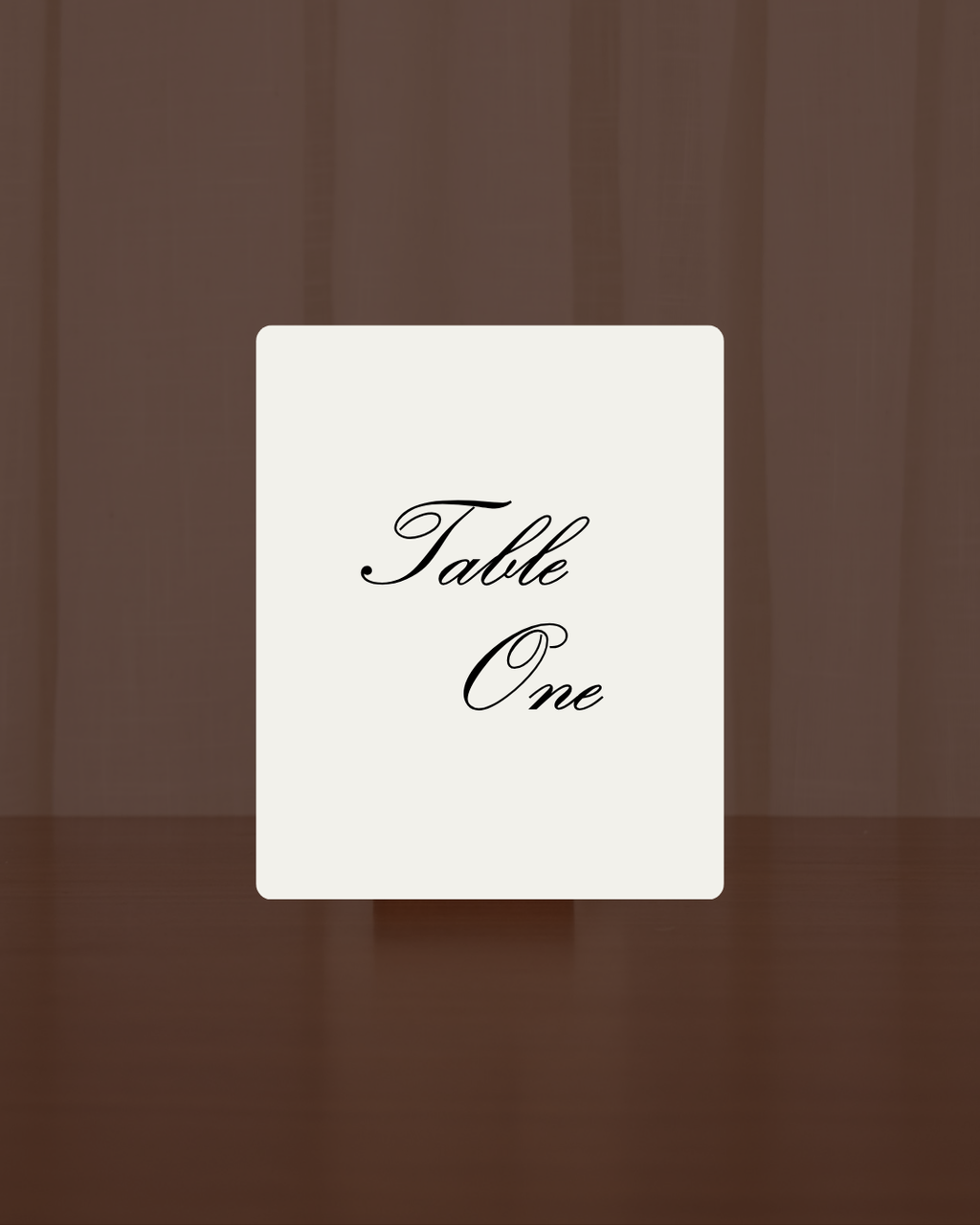 Table Number en Tela