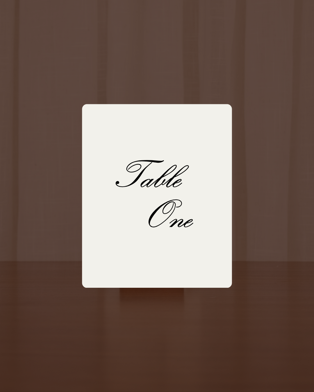 Table Number en Tela