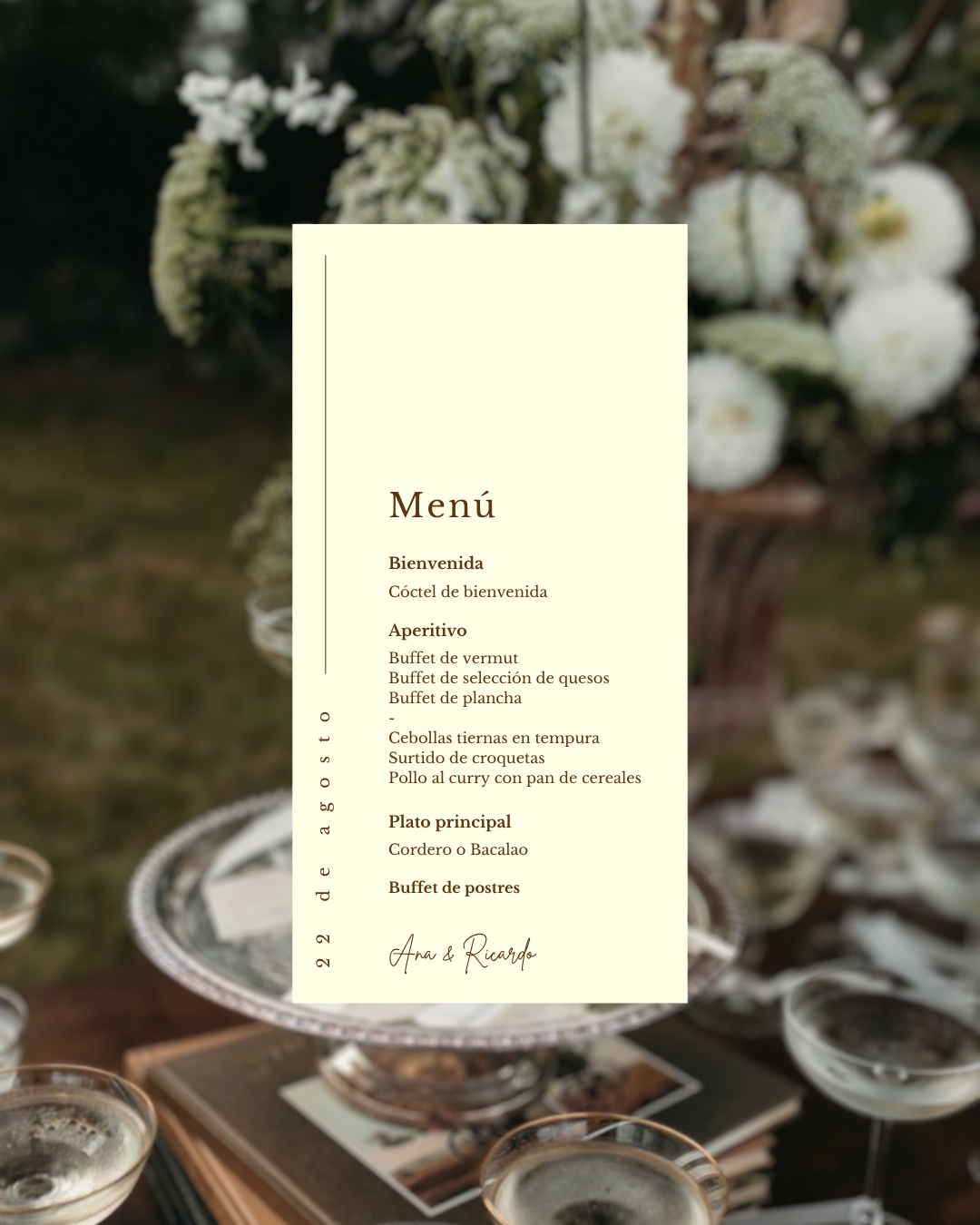 Menú Papel Premium