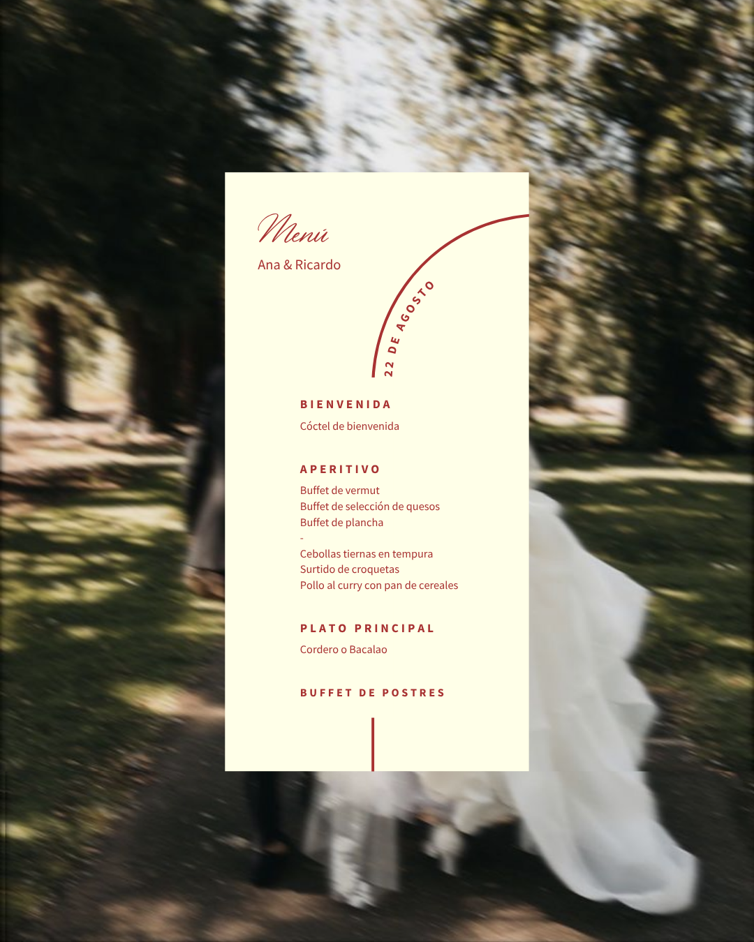 Menú Papel Premium